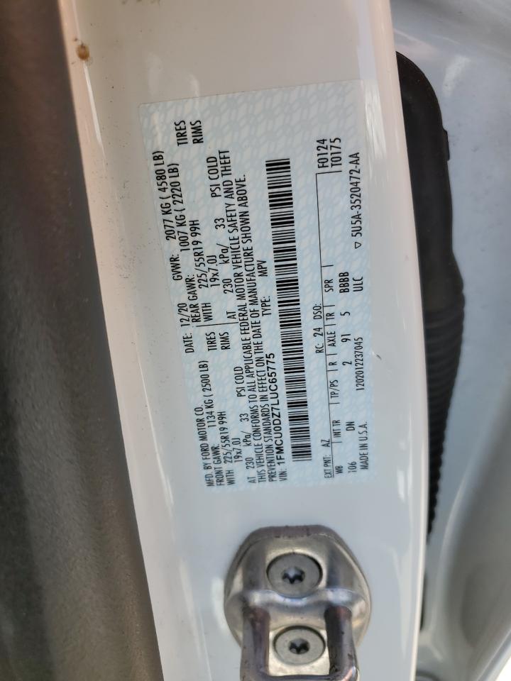 1FMCU0DZ7LUC65775 FORD ESCAPE 2020