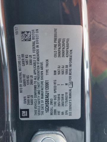 2018 CHEVROLET COLORADO 1GCHSBEA6J1139961