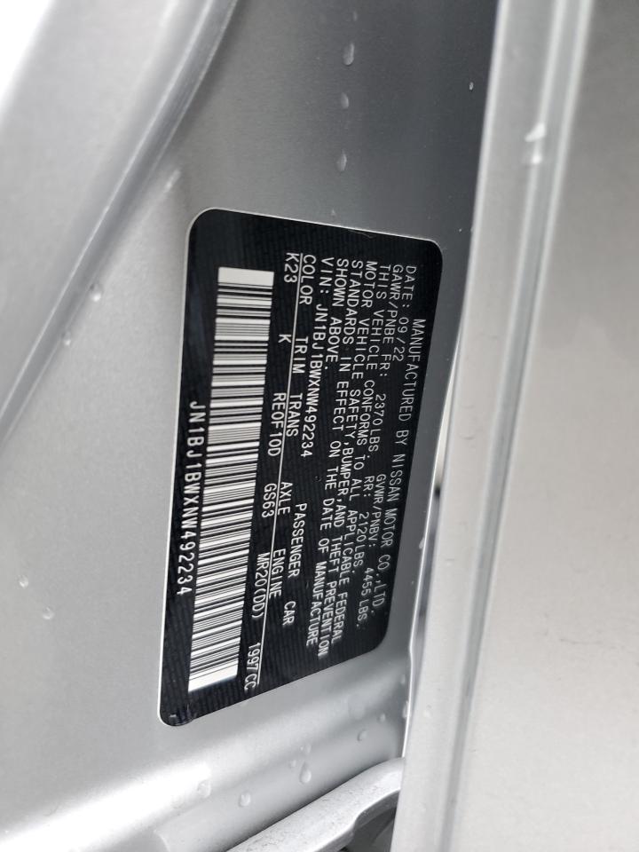 JN1BJ1BWXNW492234 NISSAN ROGUE 2022