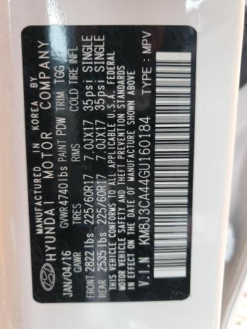 2016 HYUNDAI TUCSON LIM KM8J3CA44GU160184