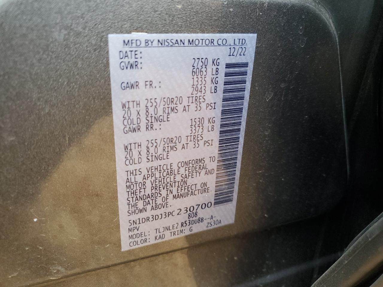 5N1DR3DJ3PC230700 NISSAN PATHFINDER 2023