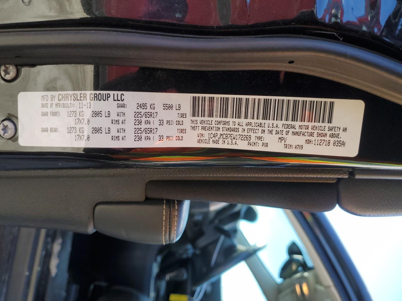 1C4PJMCB7EW172269 2014 Jeep Cherokee Latitude