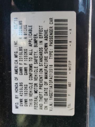 2015 HONDA ACCORD EX - 1HGCT1A70FA013518