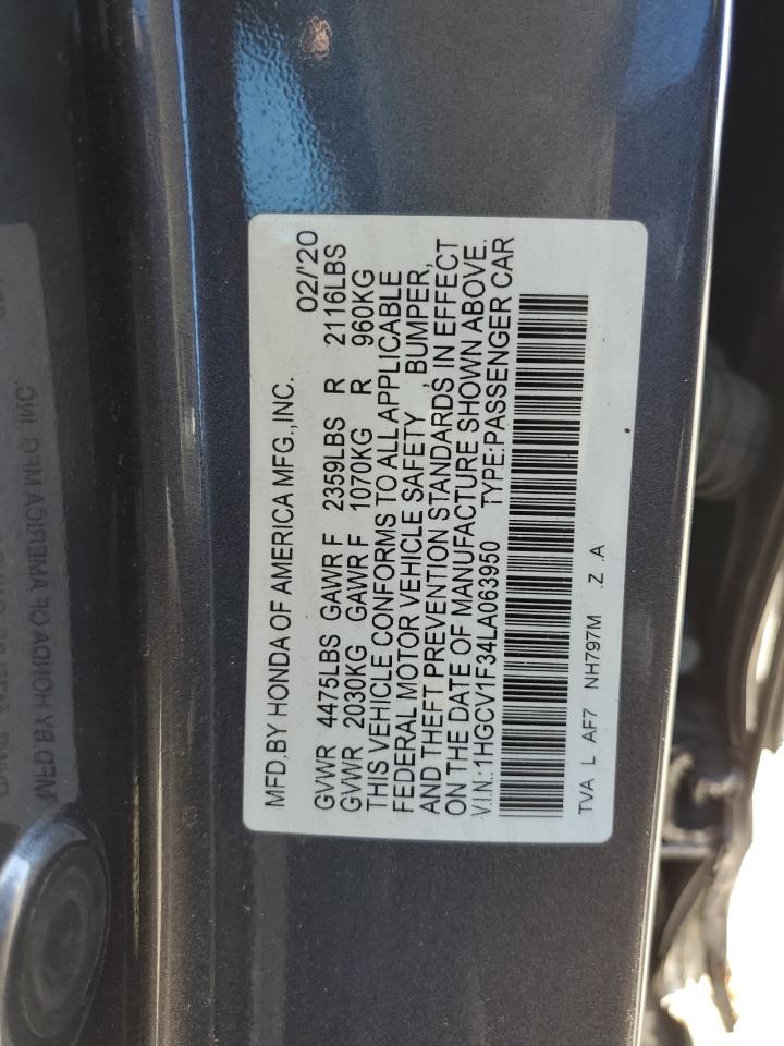 1HGCV1F34LA063950 HONDA ACCORD 2020