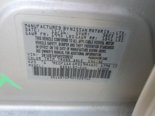 2017 NISSAN SENTRA S 3N1AB7AP9HY228912