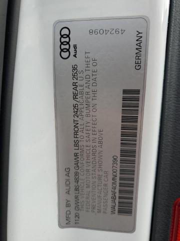 VIN WAUABAF40MN007390 2021 Audi A4, Premium 40 no.12