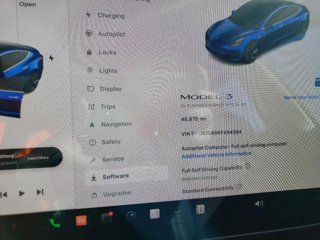 2019 TESLA MODEL 3 5YJ3E1EA6KF484394