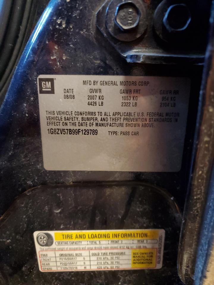 1G8ZV57B99F129789 2009 Saturn Aura Xr