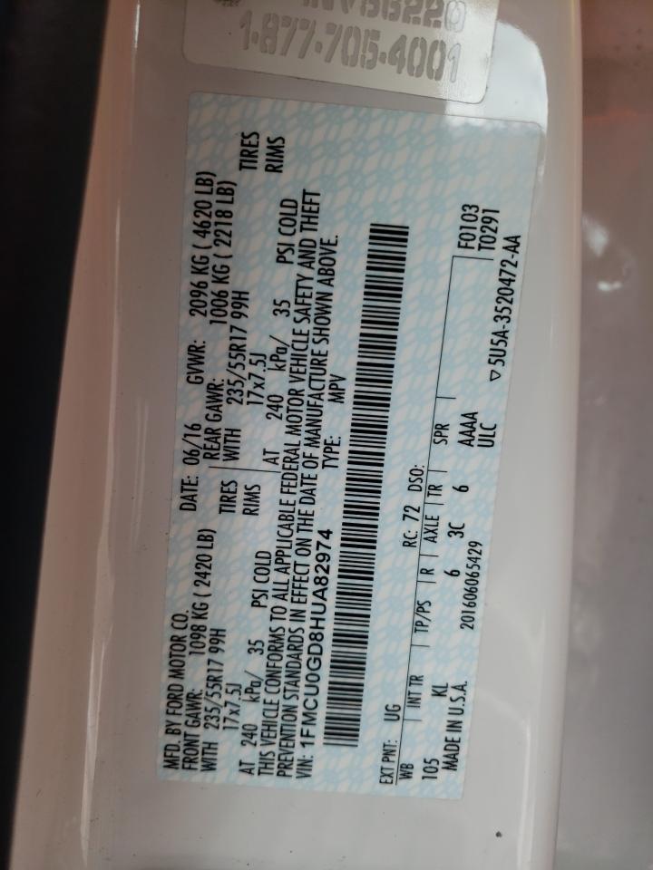 1FMCU0GD8HUA82974 FORD ESCAPE 2017