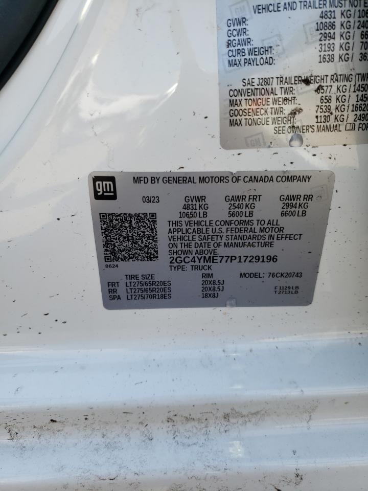 2GC4YME77P1729196 CHEVROLET ALL Models 2023
