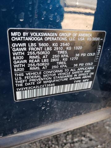 2020 VOLKSWAGEN ATLAS CROS 1V2YE2CA2LC213585