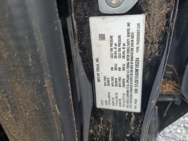 5YJ3E1EAXNF185284 2022 TESLA MODEL 3