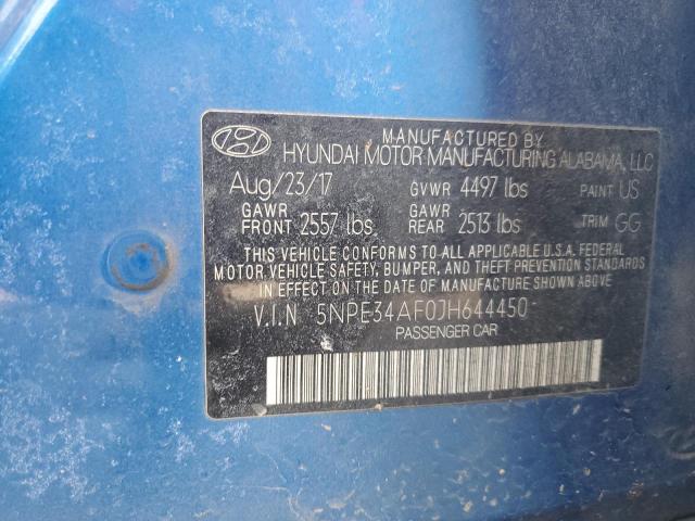 VIN 4T1DAACK7SU002840 2018 HYUNDAI SONATA no.12