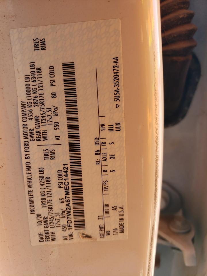 1FD7W2A67MEC14421 FORD F250 2021