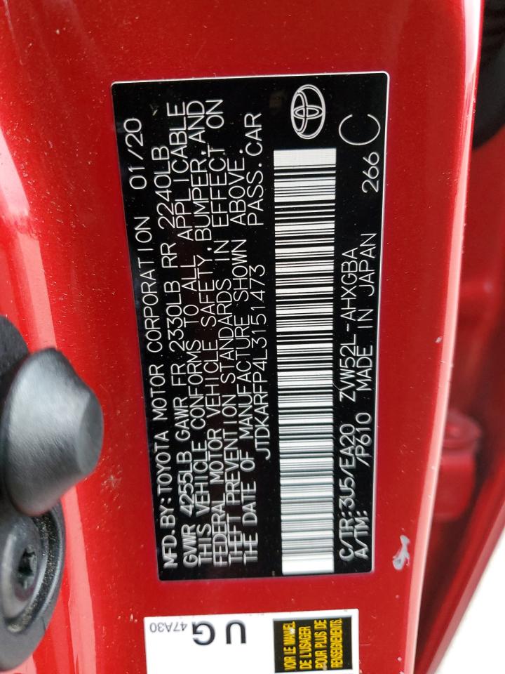 JTDKARFP4L3151473 TOYOTA PRIUS 2020