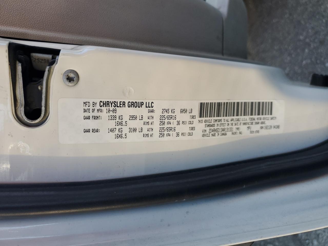 2D4RN5D13AR131331 2010 Dodge Grand Caravan Sxt