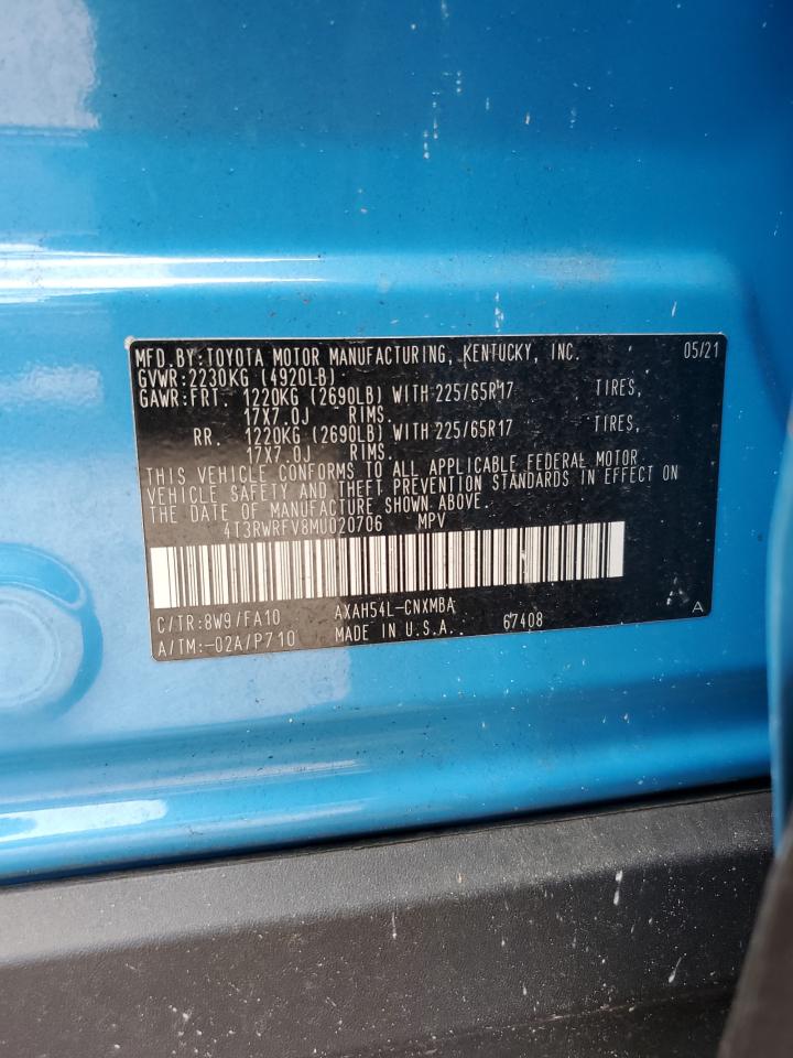 4T3RWRFV8MU020706 TOYOTA RAV4 2021