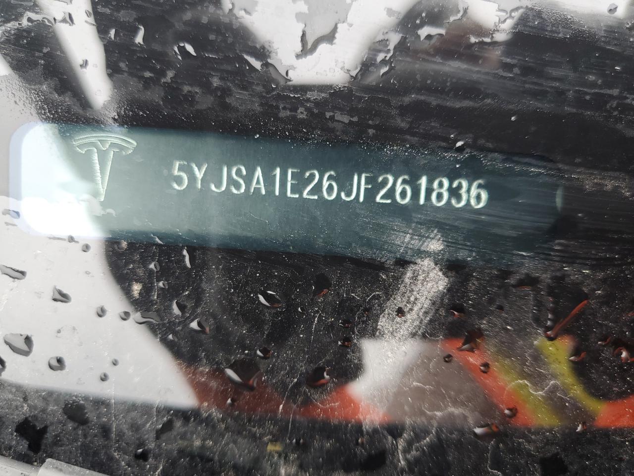 5YJSA1E26JF261836 TESLA MODEL S 2018