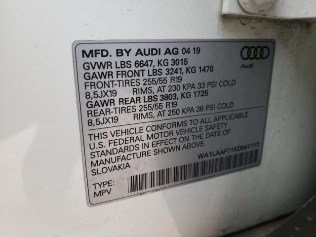 VIN WA1LAAF71KD041117 2019 Audi Q7, Premium Plus no.12