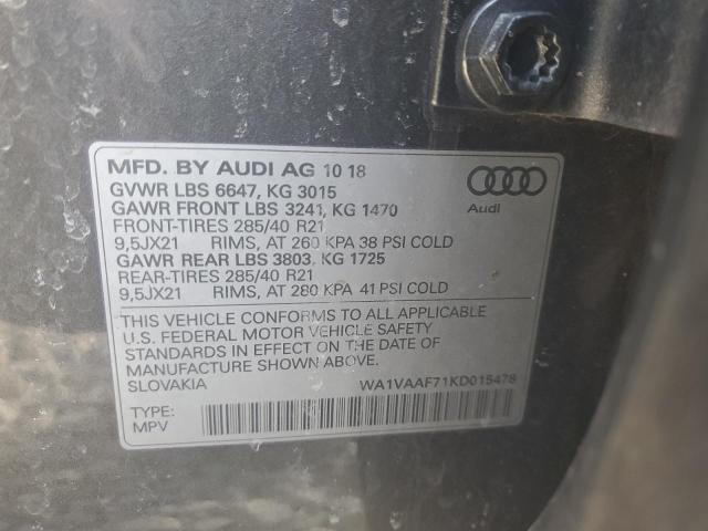 VIN WA1VAAF71KD015478 2019 Audi Q7, Prestige no.13