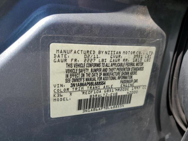 2011 Nissan Sentra 2.0 VIN: 3N1AB6AP9BL688554 Lot: 44591134