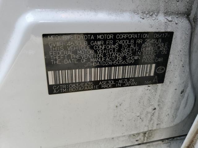 2017 Lexus Is 200T VIN: JTHBA1D2XH5056399 Lot: 42011094