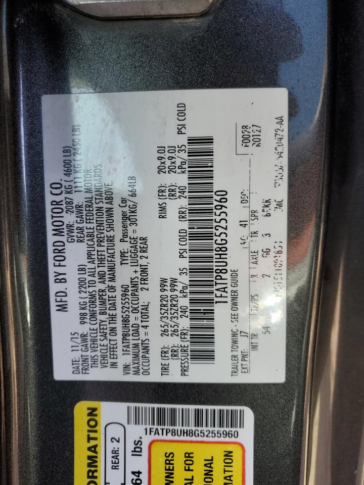 1FATP8UH8G5255960 FORD ALL Models 2016