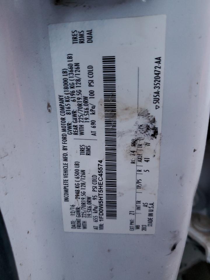 1FD0W5HT5HEC45574 FORD F550 2017