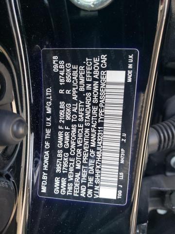 2018 HONDA CIVIC SPOR SHHFK7H48JU432311