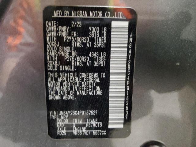 2023 NISSAN ARMADA SL JN8AY2BC4P9182537