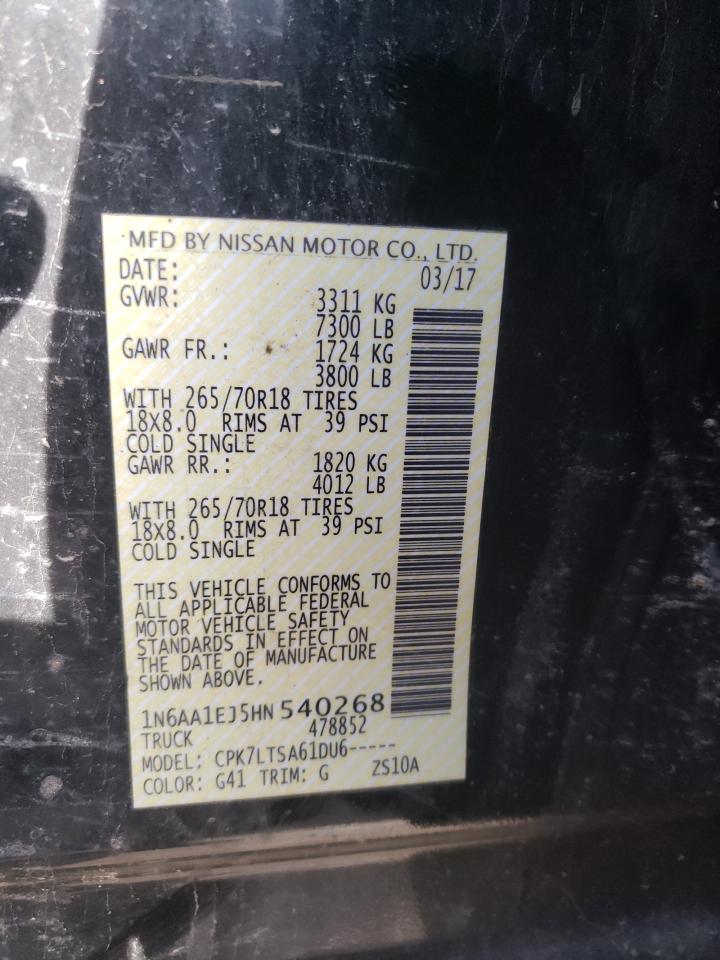 1N6AA1EJ5HN540268 NISSAN TITAN 2017