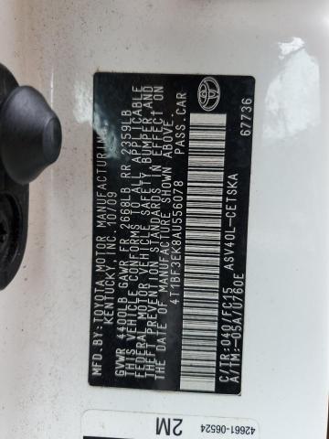 4T1BF3EK8AU556078 2010 Toyota Camry Base