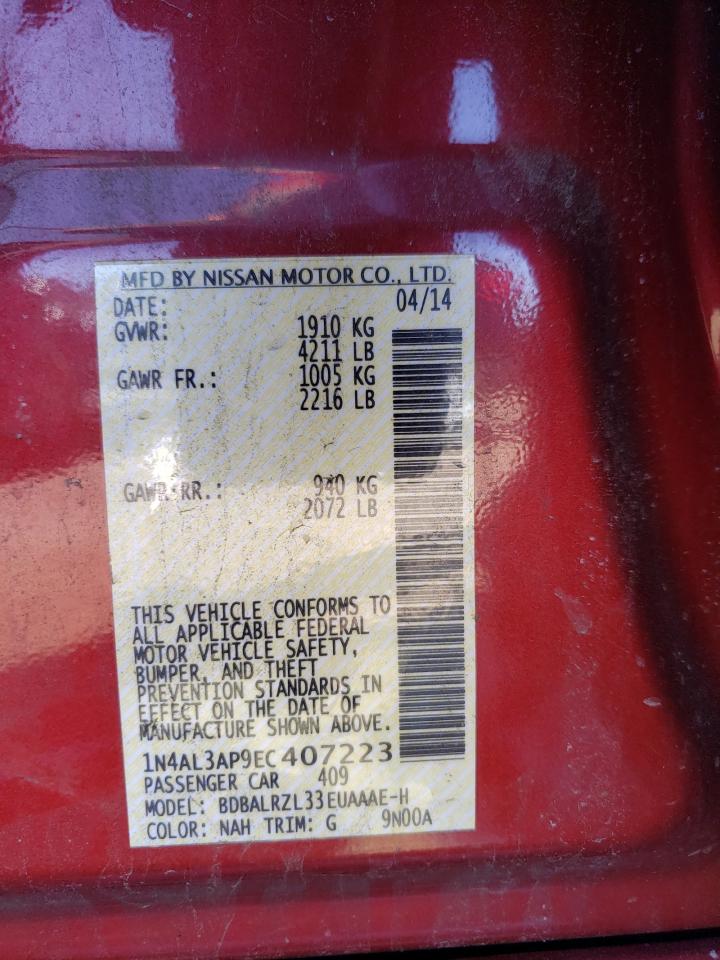 1N4AL3AP9EC407223 2014 Nissan Altima 2.5