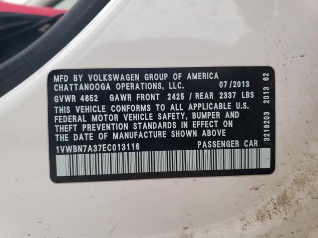 Lot #2471307906 2014 VOLKSWAGEN PASSAT SE salvage car