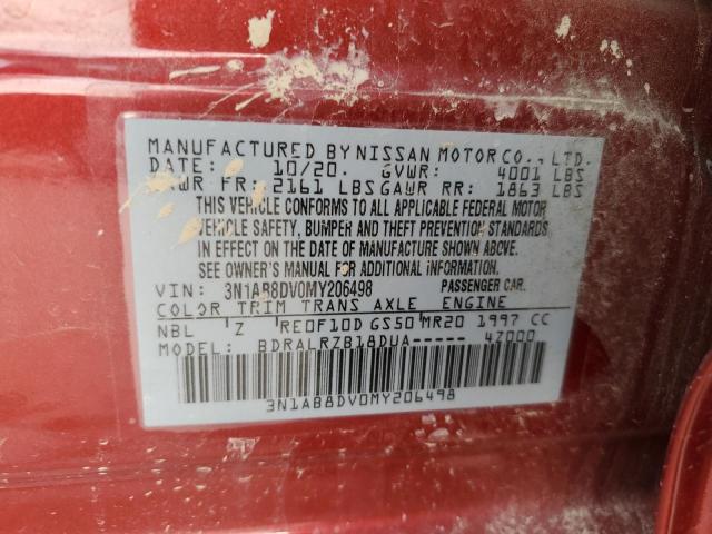 2021 NISSAN SENTRA SR 3N1AB8DV0MY206498