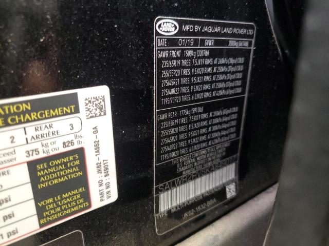 2019 LAND ROVER RANGE ROVE - SALWR2RV8KA849017