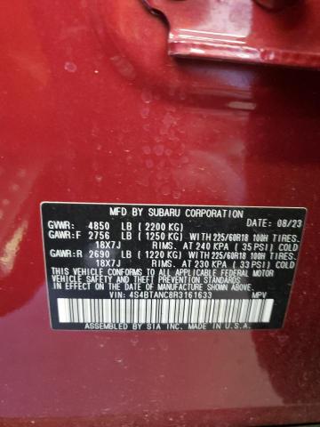 2024 SUBARU OUTBACK LI 4S4BTANC8R3161633