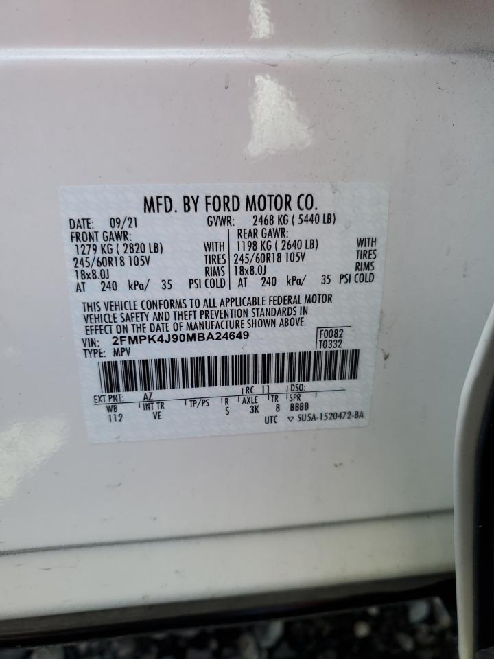 2FMPK4J90MBA24649 FORD EDGE 2021
