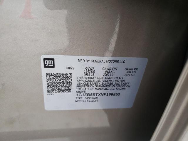 2022 CHEVROLET MALIBU LS 1G1ZB5STXNF199853