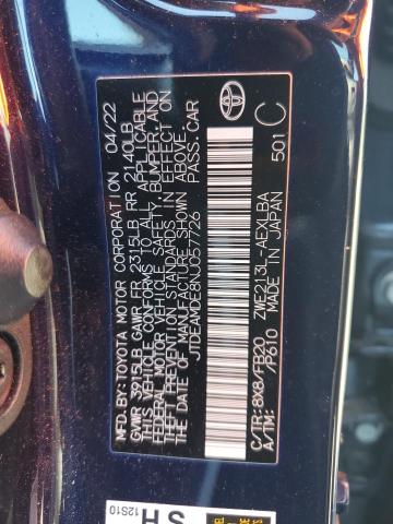 2022 TOYOTA COROLLA LE JTDEAMDE8NJ057726