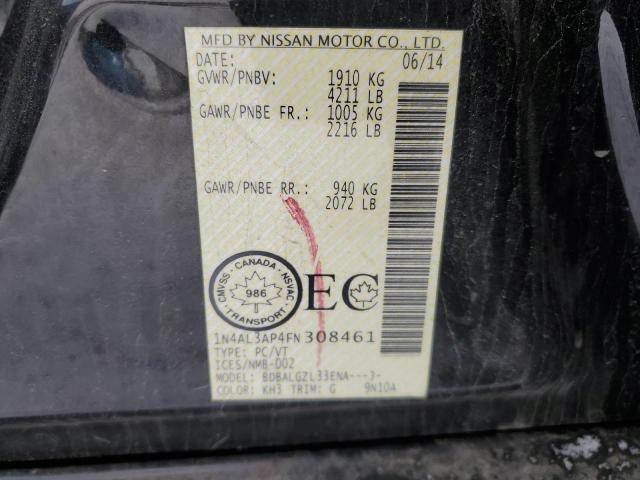 2015 NISSAN ALTIMA 2.5 1N4AL3AP4FN308461