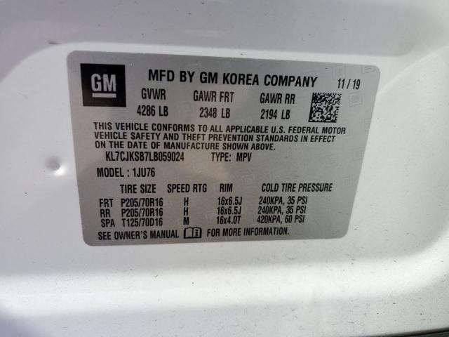 2020 CHEVROLET TRAX LS - KL7CJKSB7LB059024