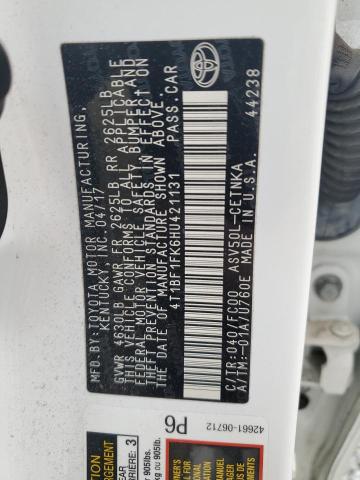 2017 TOYOTA CAMRY LE 4T1BF1FK6HU421131