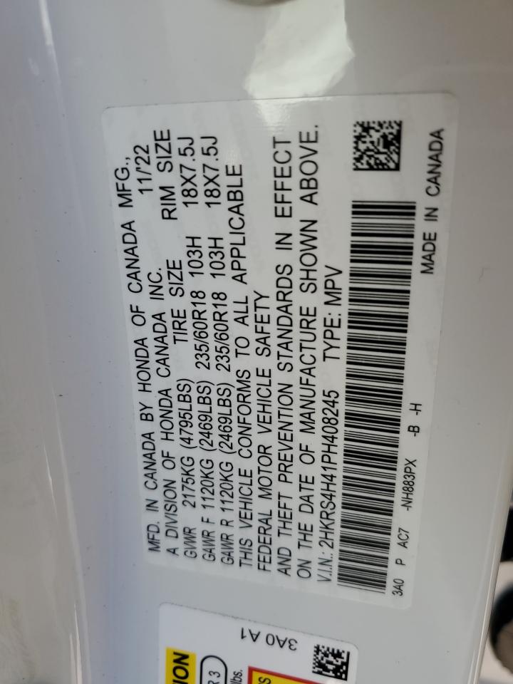 2HKRS4H41PH408245 HONDA CRV 2023