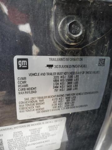 2022 GMC SIERRA K15 3GTUUDED7NG654361