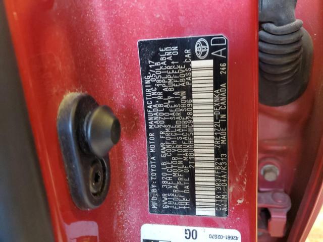 2017 TOYOTA COROLLA L 2T1BURHE5HC928096