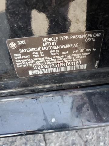 2015 BMW 320 I WBA3B1G51FNT63169