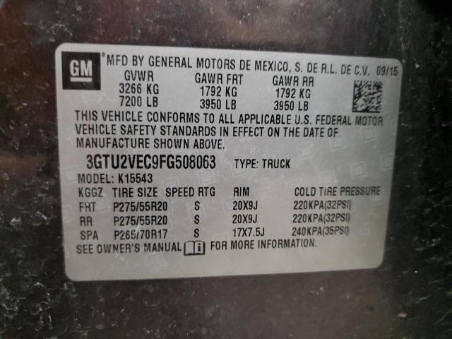 2015 GMC SIERRA K15 3GTU2VEC9FG508063
