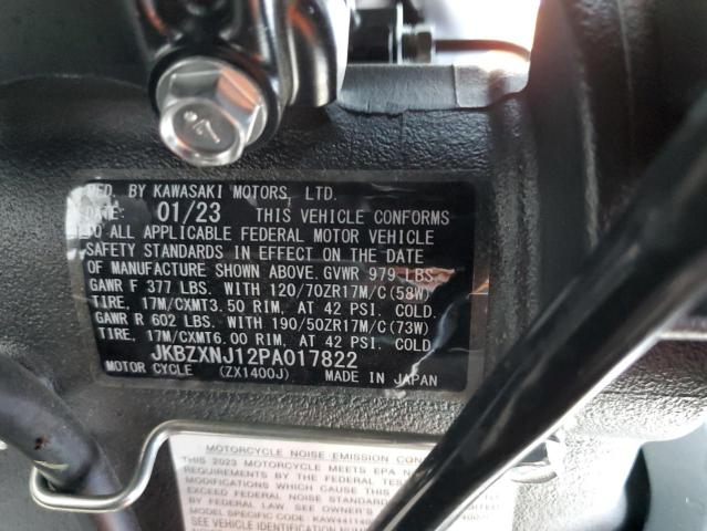 2023 KAWASAKI ZX1400 J - JKBZXNJ12PA017822