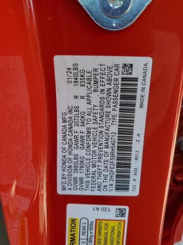 2024 HONDA CIVIC SPOR 2HGFE2F59RH540712